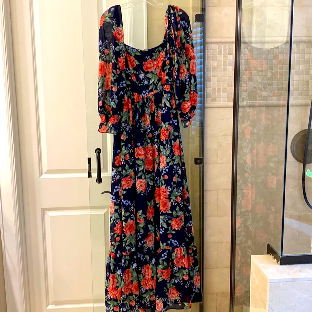 Floral Long Sleeve  Maxi